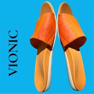 Vionic Custom Val Tangerine Slide Sandals. Size 8. New without box or tags.